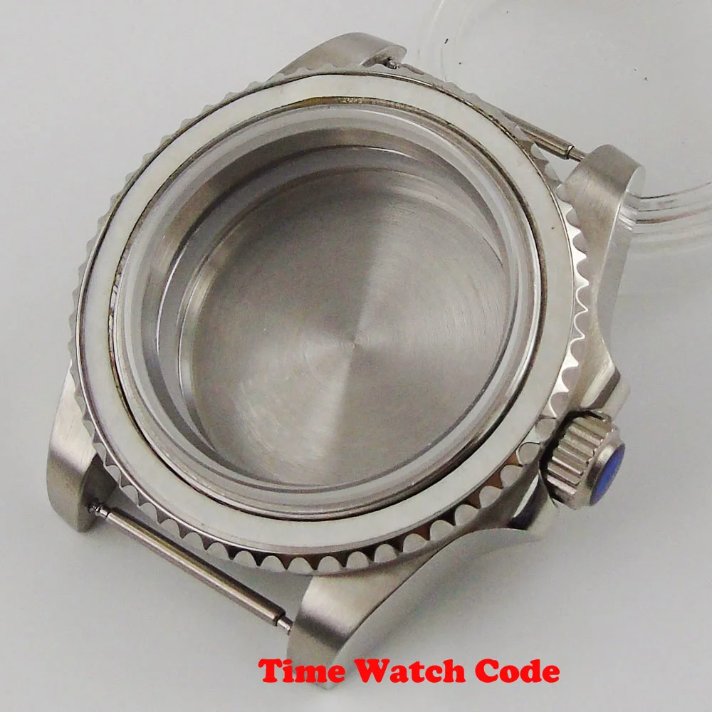 

40mm Men's Watch Case stainless steel brushed sapphire glass fit NH35 NH36 automatic movement