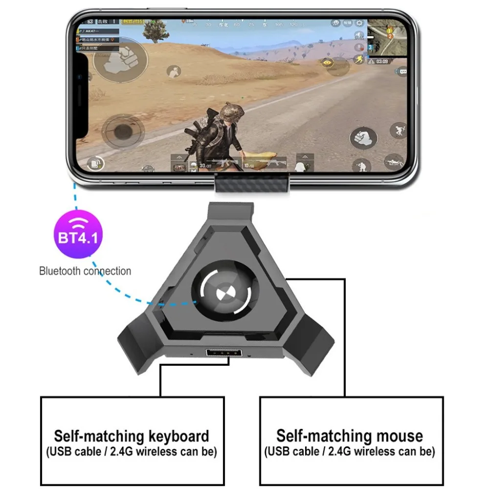 Портативный Мобильный Bluetooth адаптер игровая клавиатура мышь конвертер для Android/IOS для PUBG Bluetooth игровой конвертер 40OCT17