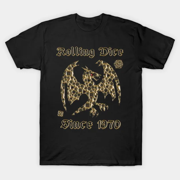 Men t-shirt Rolling Dice Since 1970 Role Playing Game tshirt Women t shirt | Мужская одежда