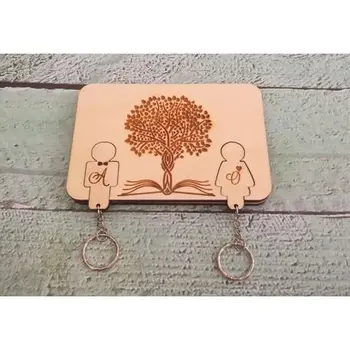 

Decorative wallets with 2 keychains