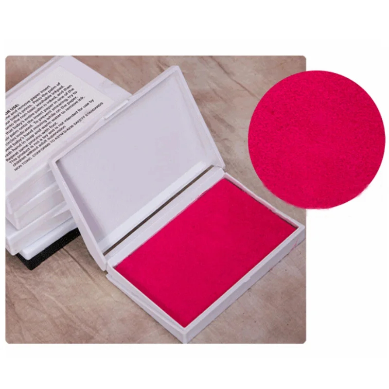 Штамп Pad Babyverzo Baby Handafdruk отпечаток пальца комплект литье ouder-kind ручная Stempelkussen Vingerafdruk водяной бак Zu - Цвет: Розовый