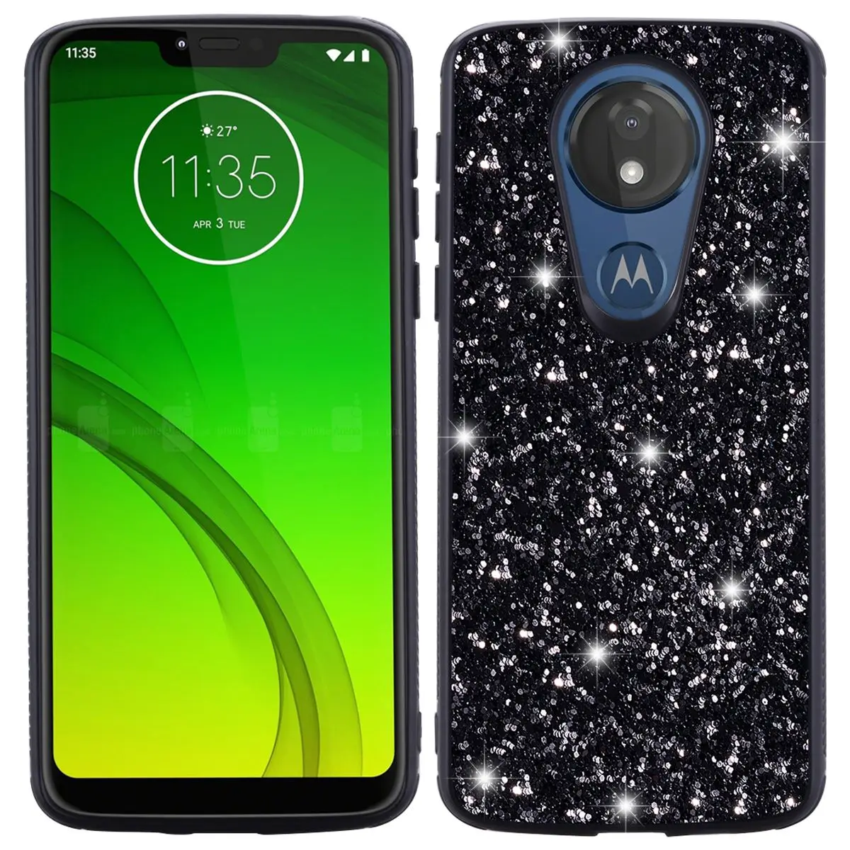 Для Motorola Moto G7 E5 Супра G7 мощность E5 Plus E5 Play чехол для телефона с двойным слоем ТПУ+ PC гибридный защитный мерцающий чехол
