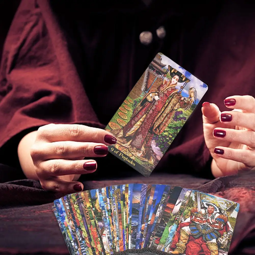 78Pcs English Deck Tarot Illuminati Kit Tarot Cards Table Deck Games For Family Party Playing Card Board Game Entertainment Gift