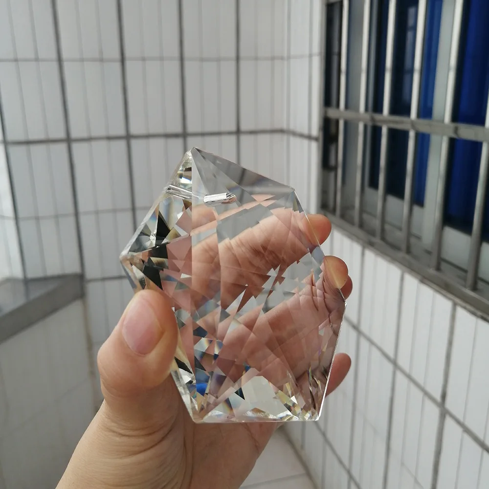 Crystal Sun Catcher 1PCS 100MM Clear Glass Crystal Prisms Pendant