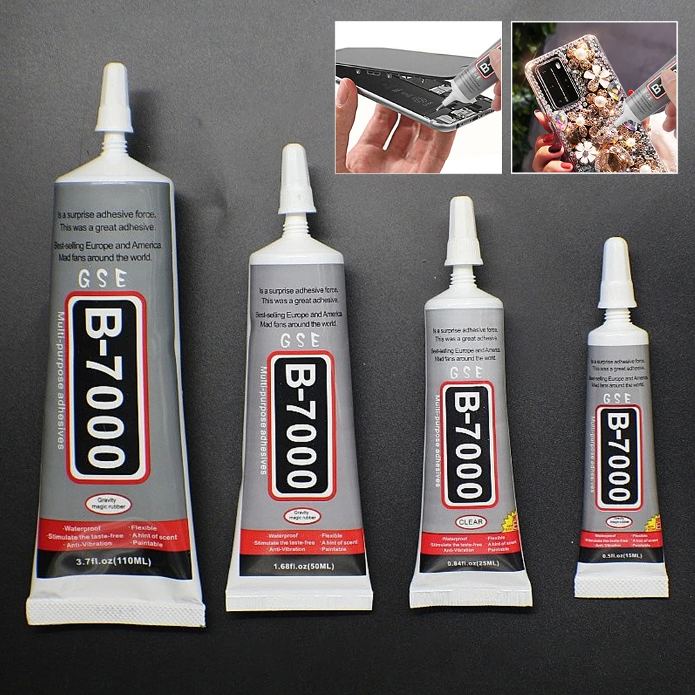 B-7000 Glue 110ml, Multipurpose High Grade Industrial B7000 Adhesive, Semi Fluid Transparent Glues Suitable for Phone Screen Repair,Wooden,Jewelery