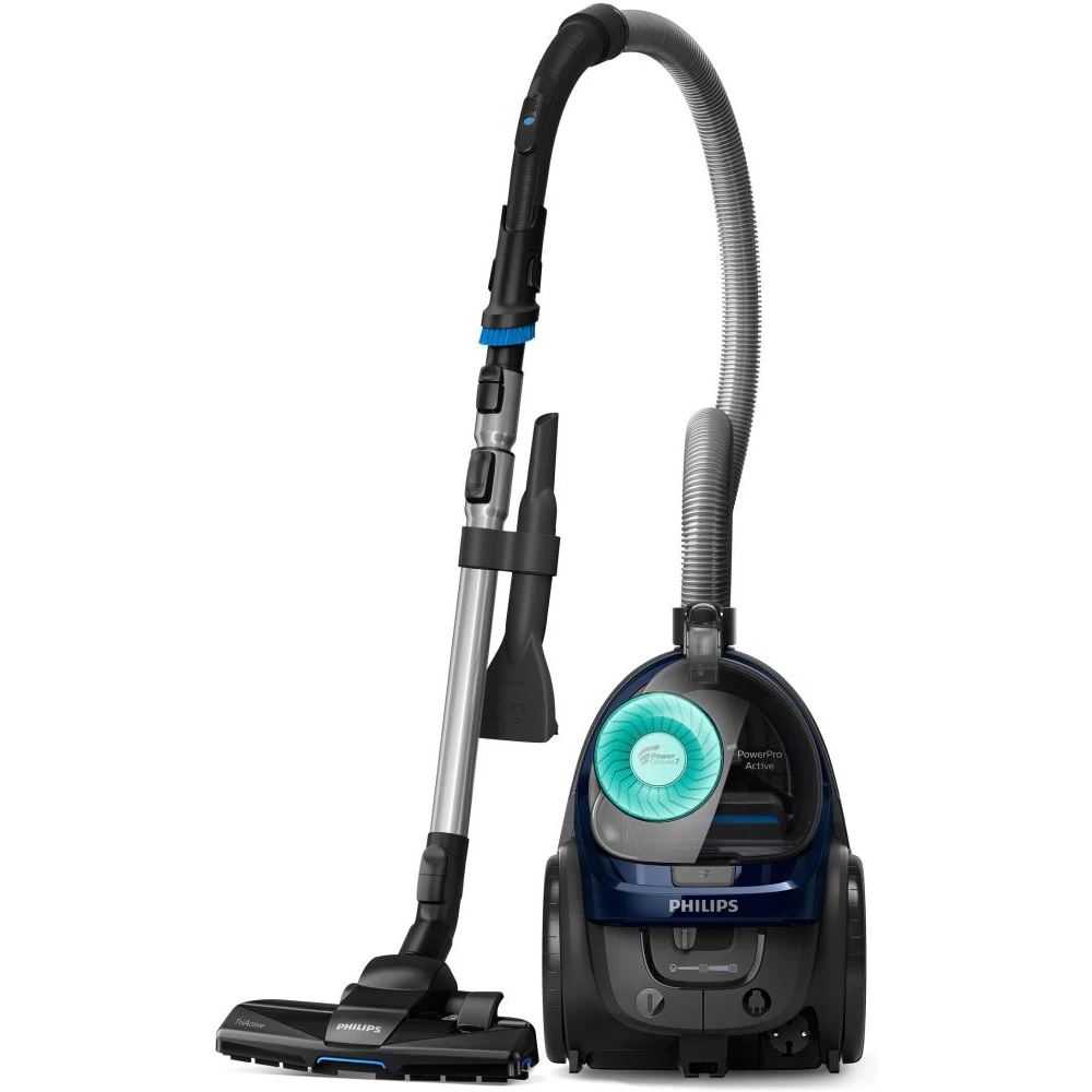 Пылесос Philips PowerPro Active FC9573/01 1900Вт черный/синий