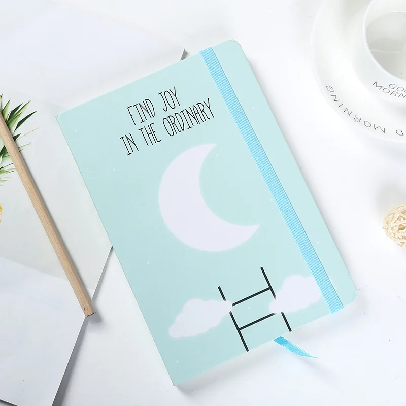 Umitive 1pcs 96 Sheets Cute Notebook Stationery Gift Do Supplies List Diary Notepad Kids To For And Office Planner School - Color: moon