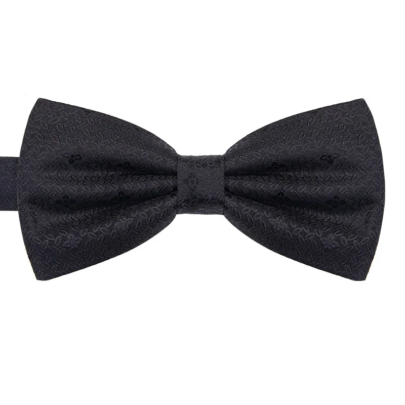 Новая мода мужские галстуки для Свадьба двойной ткани шелк черный галстук-бабочка клуб банкет годовщина бабочка галстук с подарочной коробкой
