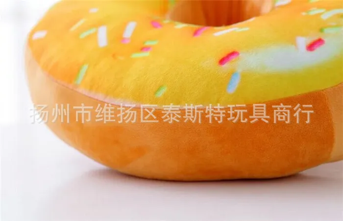 Creative Model Donuts Plush Pillow Cushion Round Toy Super Soft Velvet Seat Cushion Birthday Gift