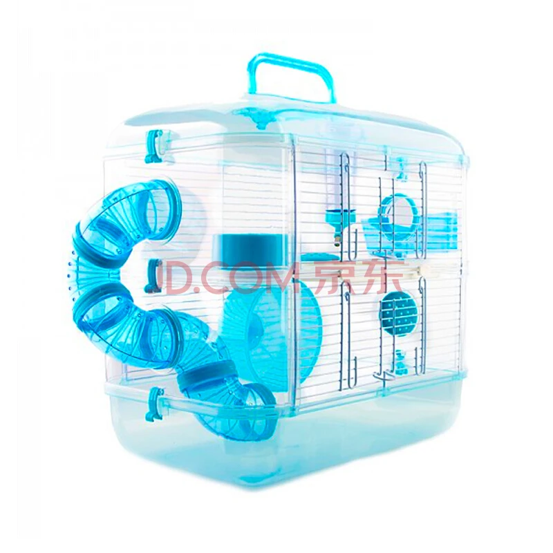 

A 8%Small Pet Guinea Pig Hamster Cage Crystal Multi-storey Castle for Hamster Travel Carry Practical Cage Hamster Accessories