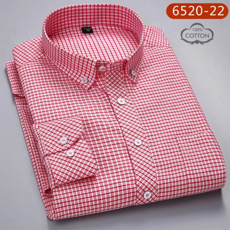 Однобортные рубашки Camisa мужские с длинным рукавом модные Промытые повседневные с отложным воротником Высокое качество Оксфорд Чистый хлопок плюс размер