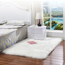 Искусственный шерстяной ковер прямоугольник/квадратный гарнир искусственный коврик подушка для сиденья Обычная кожа мех простые пушистые коврики моющиеся домашний текстиль
