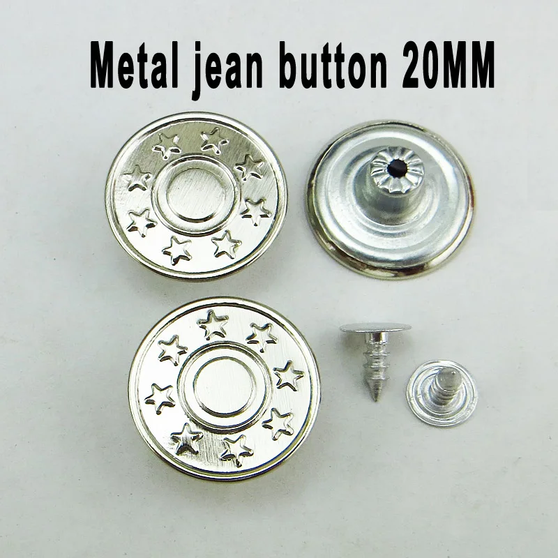 30pcs 20mm Letter Bronze Tone Metal Jeans Button Round Buttons Fits