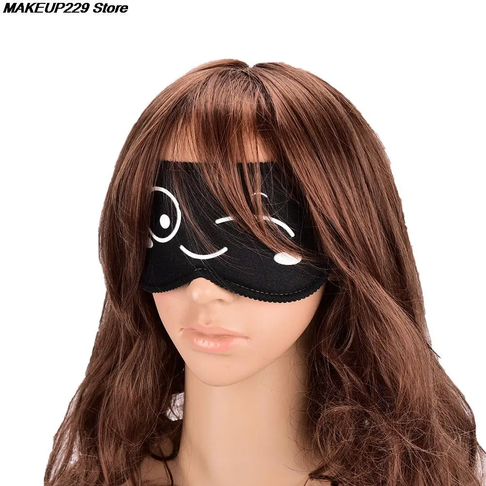 1pc Sleeping Eye Mask Black Eye Shade Sleep Mask Black Mask Bandage on Eyes for Sleeping Emotion Sleep Mask