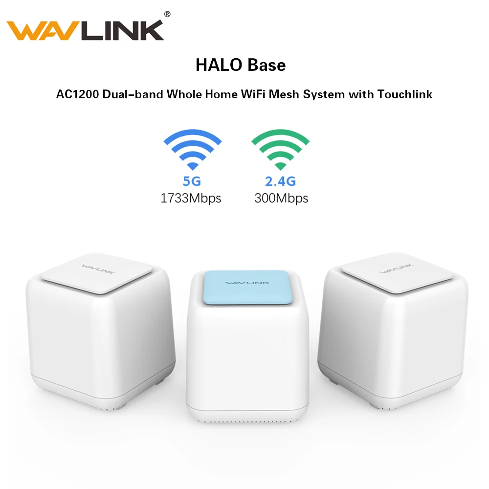 

Wavlink Wireless Smart Wifi Router AC1200 Dual-band 2.4/5Ghz Whole Home WiFi Mesh System Touchlink Gigabit WI-FI Repeater Router