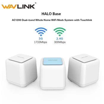 

Wavlink Wireless Smart Wifi Router AC1200 Dual-band 2.4/5Ghz Whole Home WiFi Mesh System Touchlink Gigabit WI-FI Repeater Router