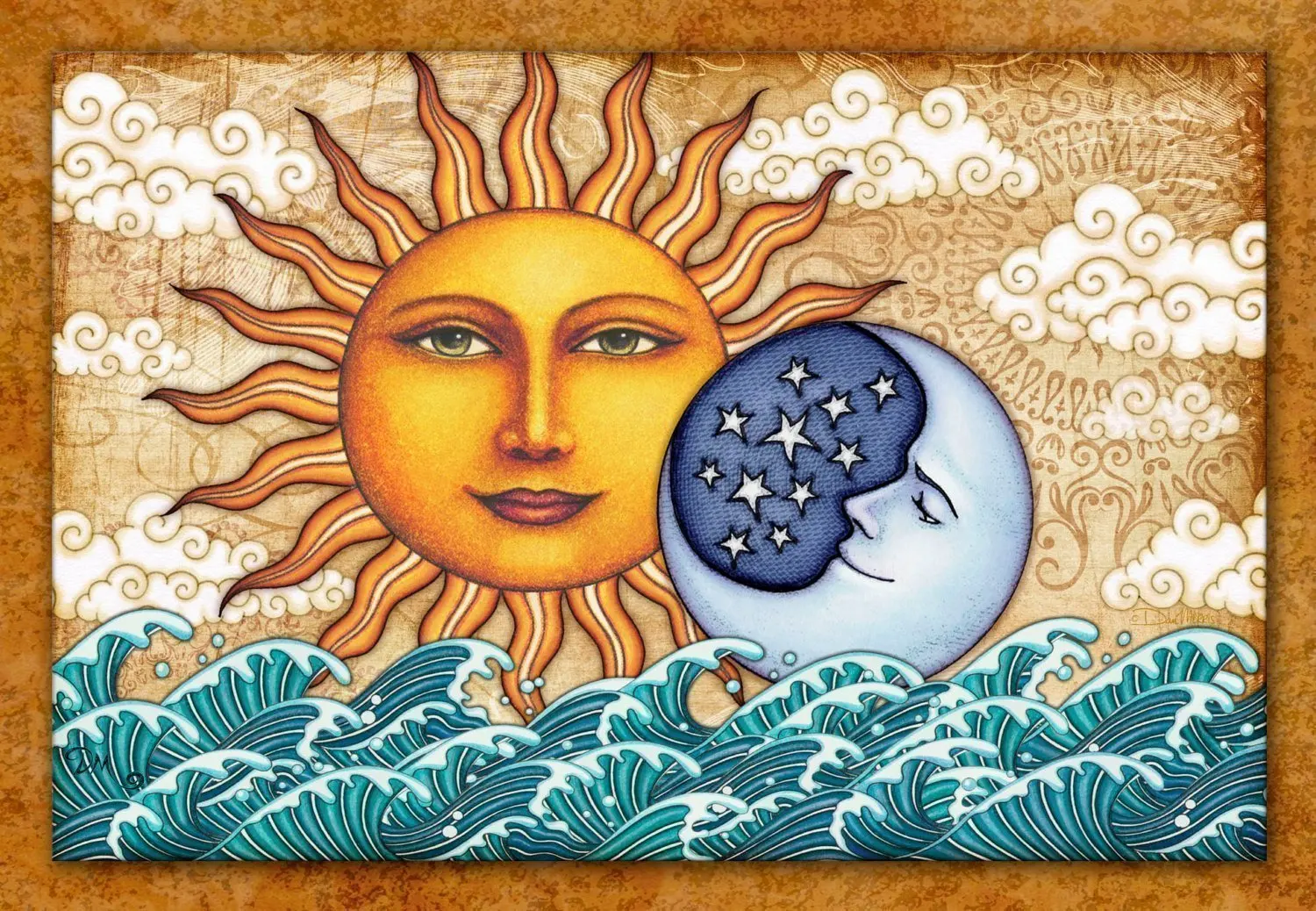 

Sun Moon Tapestry Ocean Sunrise by Artist Dan Morris Print