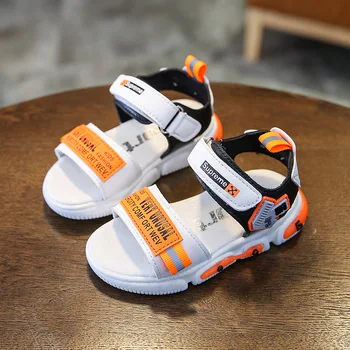 

Children shoes Summer 2020 new children's flashing sandals boy's and girls soft bottom beach shoes baby glow children's sandals