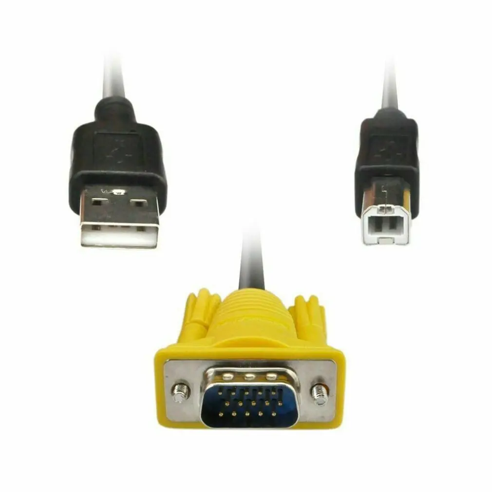 USB 2,0 KVM переключатель порт W набор кабель для мыши Клавиатура монитор SharingUSB 2,0 Plug and Play плата Совместимость