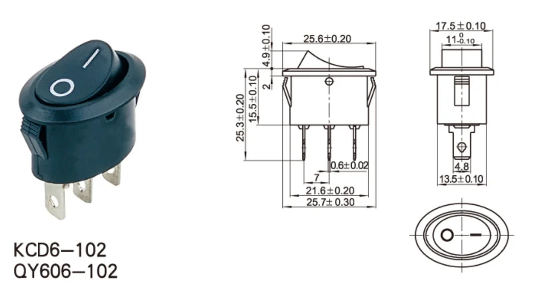 KCD1-115 эллиптический светоотражатель включает 2-gear 2-Foot/3-Foot 3 стойла лодка деформируемая доска чайник переключатель