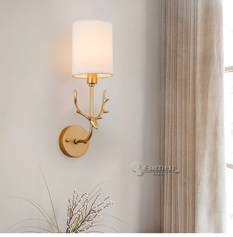 modern Nordic Gold wall lamp led indoor home decor wall sconces lighting fixture bedroom bedside Kitchen Corridor living room