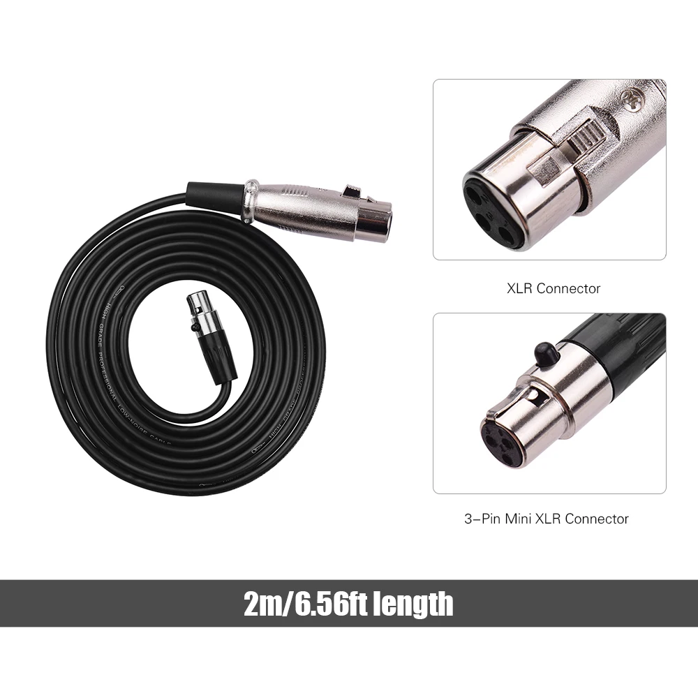 Микрофонный кабель 3 Pin Mini XLR разъемом разъем равновесные наушники провода для