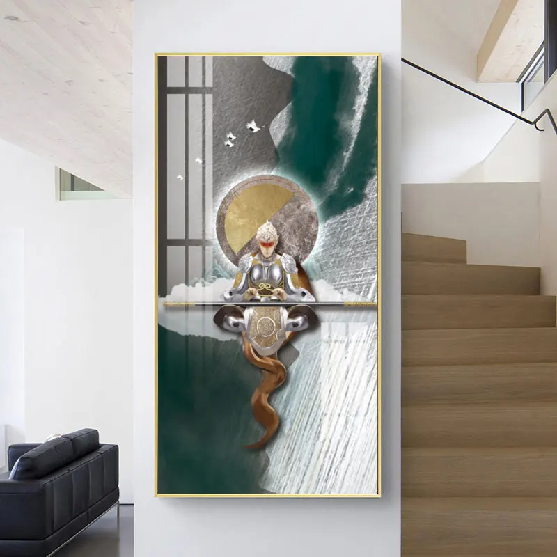 Anime The Monkey King Canvas Painting Sun Wukong Poster Mythology Wall Art Pictures for Living Room Bedroom Home Decor Cuadros