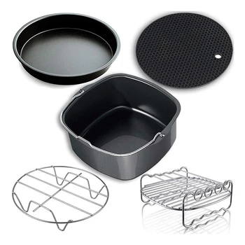 

AD-Air Fryer Accessories, Air Fryer Accessories and Air Fryer Accessories Fit for all 3.7QT-5.3QT-5.8QT,Set of 5-7 inch