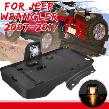 

Rear License Plate Mount Bracket Holder Black For Jeep Wrangler 2007 2008 2009 2010 2011 2012 2013 14 2015 US Model Amber light
