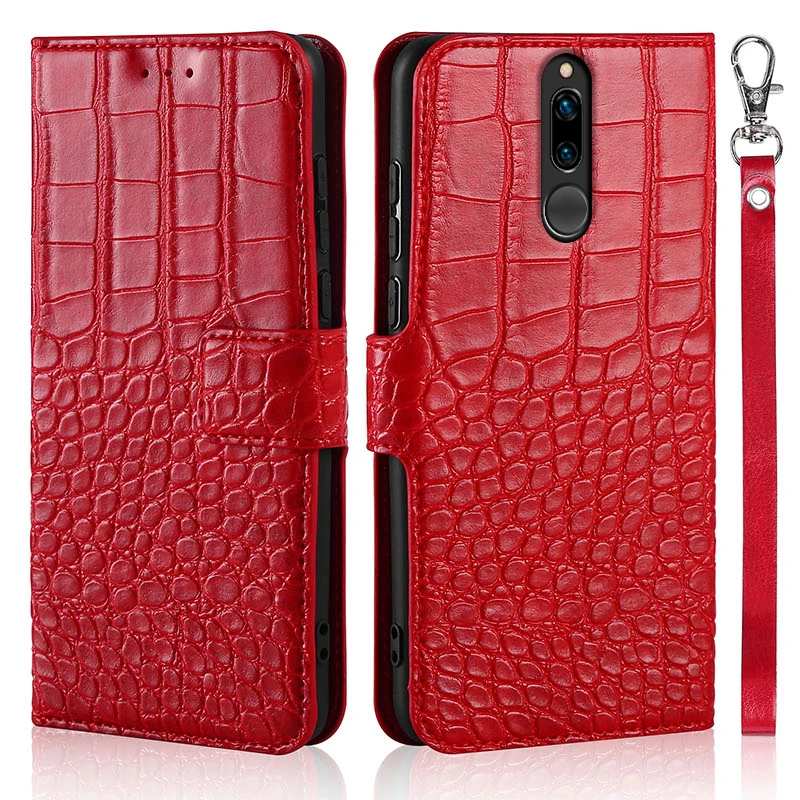 Phone Case For Huawei Mate 10 Lite Case Wallet Crocodile Texture Leather Book Design Phone Coque Capa With Strap Card Holders phone case for huawei Cases For Huawei