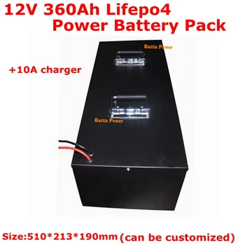 

12V 360Ah LiFePO4 battery pack customization 48V 60V for inverter Emergency solar energy storage UPS backup power+10A Charger