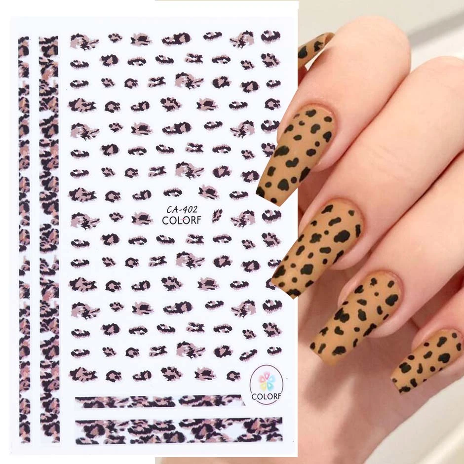 3D Animal Print Leopard Nail Design Winter Spring Manicure Stickers Nail  Art Decoration Sexy Wild Sliders Polish Decals GLCA 402|Stickers & Decals|  - AliExpress