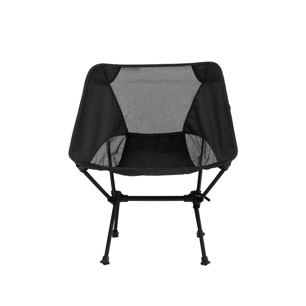 HiMISS складной стул, ультра-светильник, стул из алюминиевого сплава для рыбалки, кемпинга, отдыха, кемпинга, рыбалки - Цвет: black