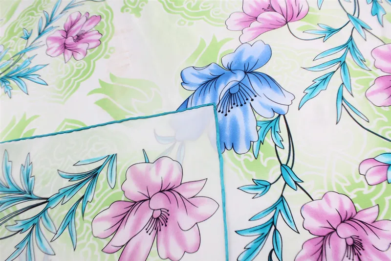 Pure Silk Satin 19mm Square Big Scarf Shawl Wrap Kerchief 34.5" WJ218