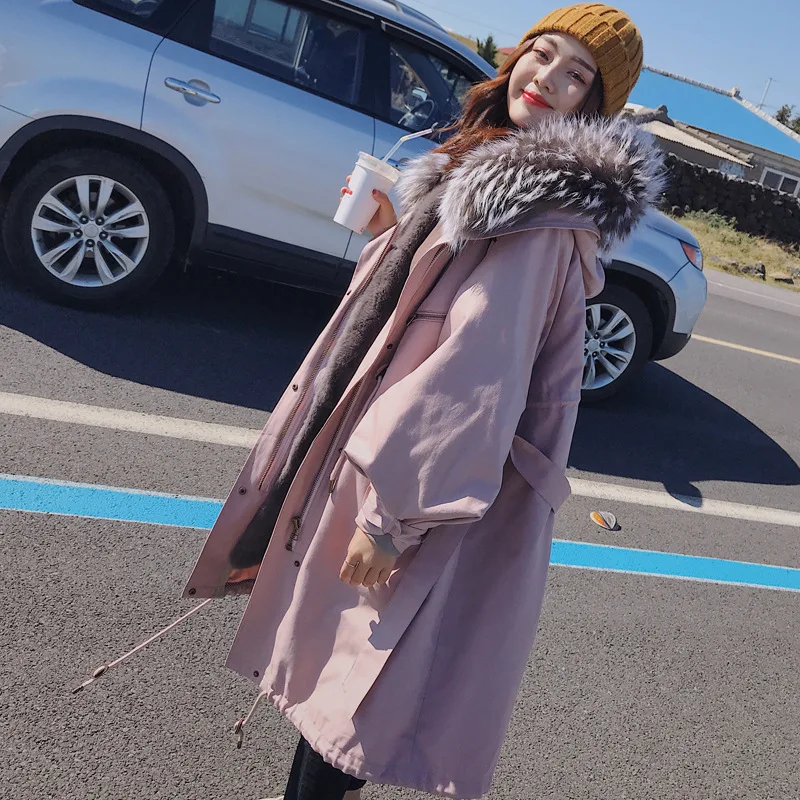 

Winter 2019 New Medium and Long Down Cotton-padded Jacket Women's Loose Cotton Coat Winter Jacket Women