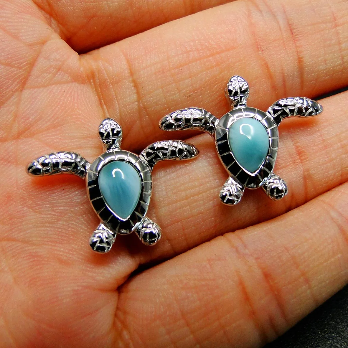 925 Sterling Silver Turtle Stud Earrings Kids Girls Women Jewellery Gift 