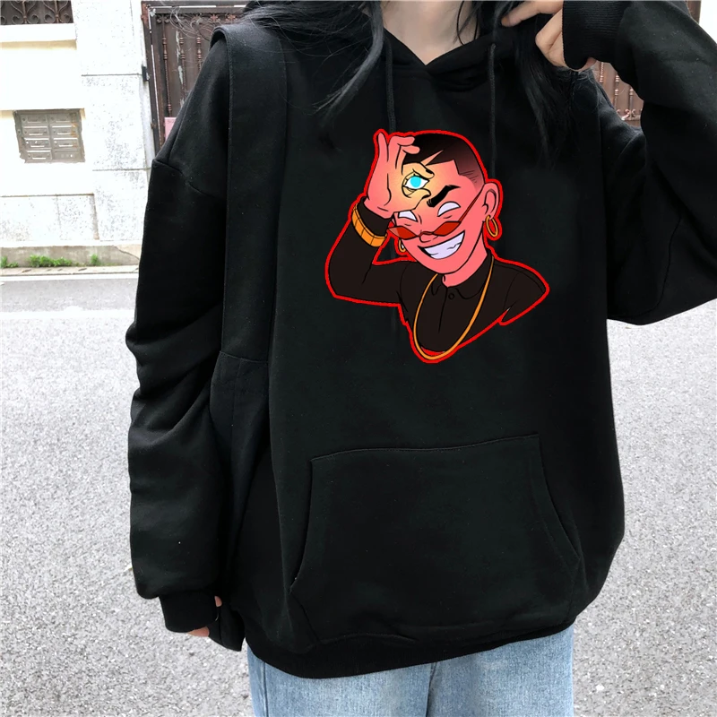 

New Winter Bad Rabbit graphic print women's Hoodie fashion Harajuku fun cartoon sweatshirt plus size hoodies clothes for teens