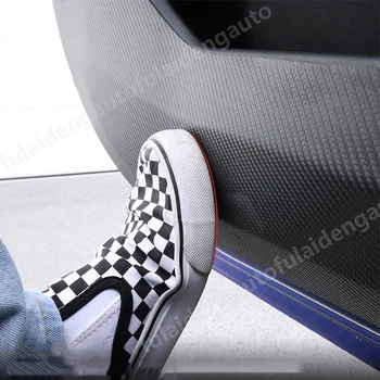 

4pcs New Carbon fiber leather Door Anti Kick Pad Protective Trim cover For BMW 3 Series G20 2019-2020 Car Accessories