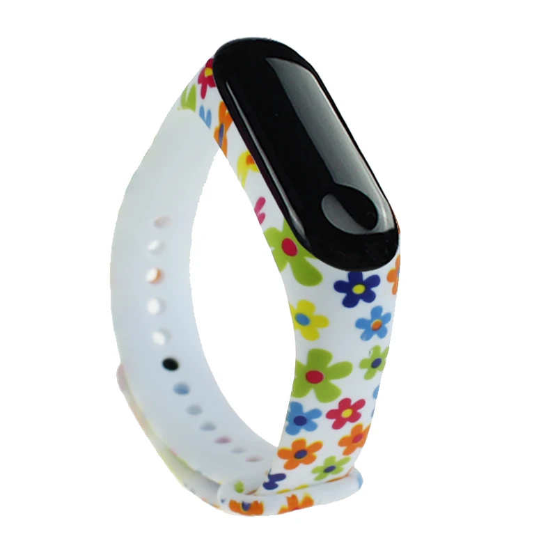 Цветной браслет с принтом ремешок для Xiaomi mi Band 3 спортивный силиконовый браслет для Xiao mi Band 3 сменный аксессуар - Цвет: 5