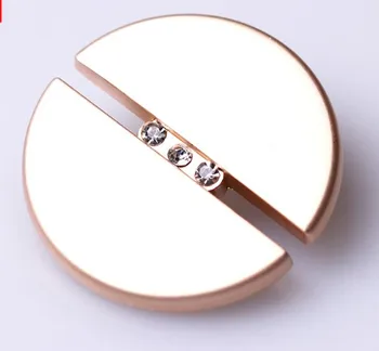 

2019 New 10 High-grade fashion metal Rhinestone Overcoat Jacket buttons Coat shirt buttons Size 25mm Free Shipping Worldwide