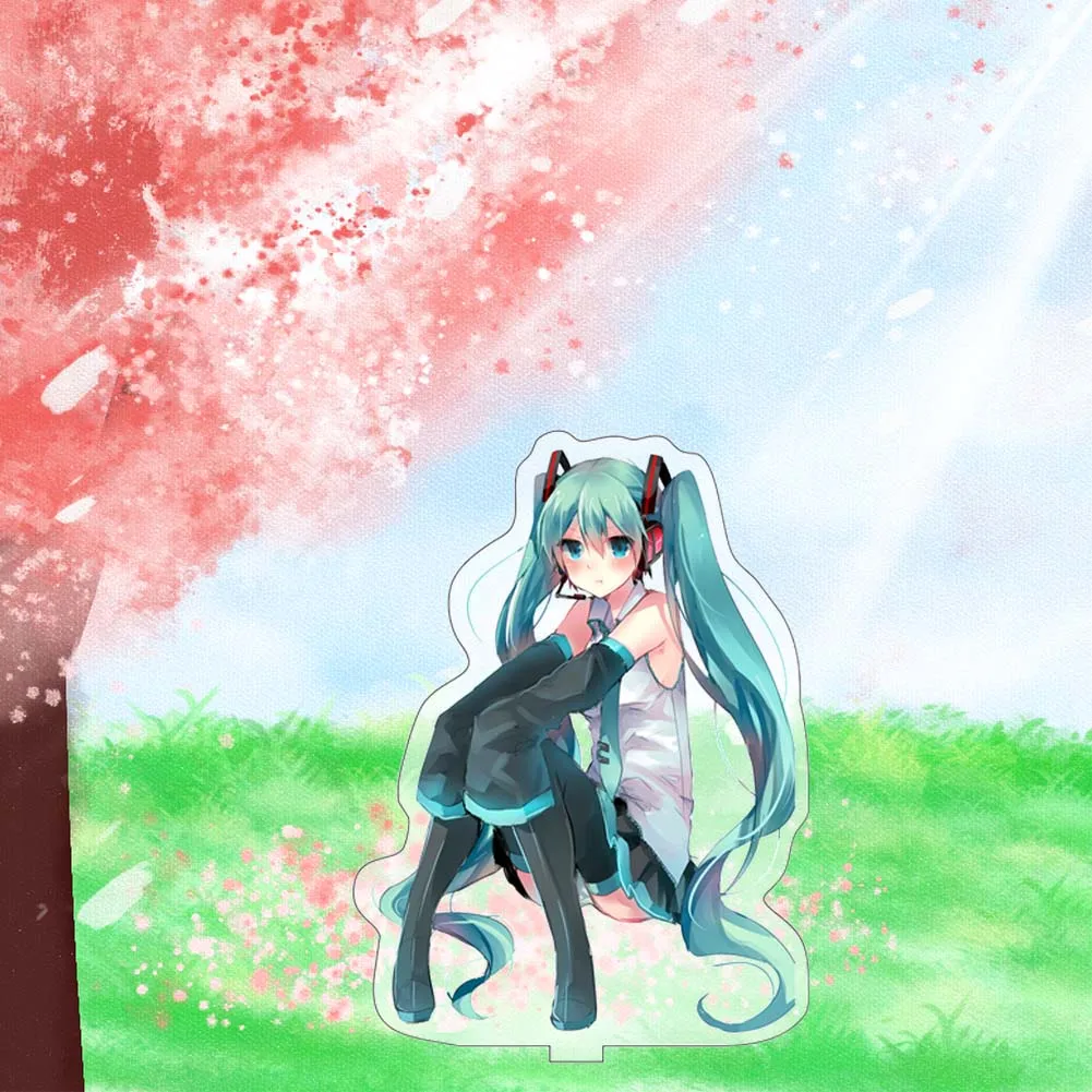 15 см Мультяшные Hatsune Miku аниме акриловые двухсторонние периферийные лицензирования настольные украшения милые девушки мини-модель куклы новинка