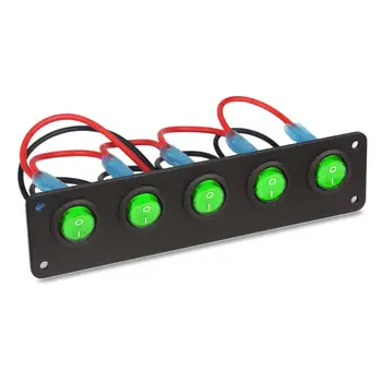 

Marine Rocker Switch Panel Car Boat W/ Screws Sleek & Contemporary design 5 Gang