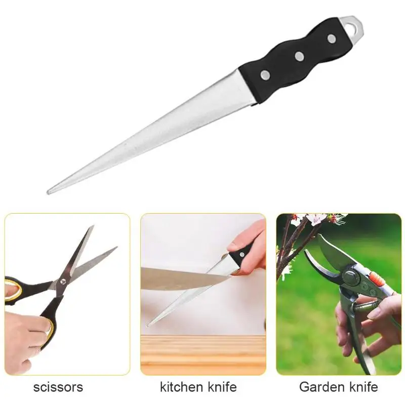 

1 PC Wood Handle Diamond Grinding Bar Stick Knife Sharpener Rod Sharpening Tool Support Dropshipping
