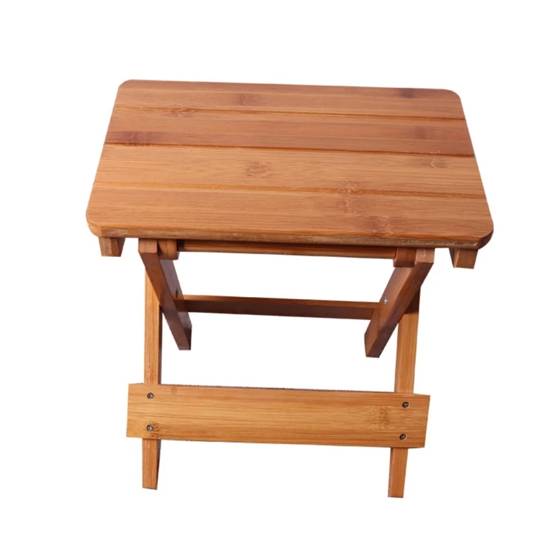 Bamboo folding stool portable household solid taburet outdoor fishing chair small bench square kids furniture | Мебель