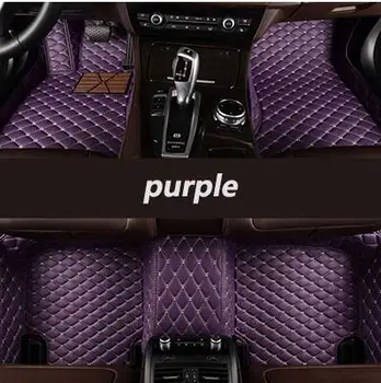 

MSUEFKD For Hyundai Grand SantaFe 2013-2017 Leather Car Floor Auto Mats Waterproof Mat Non Toxic and inodorous customize car flo