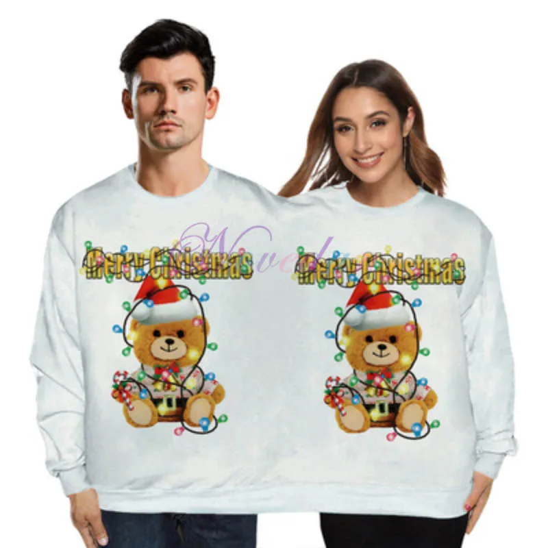 Рождественский свитер двухъярусная пуловер женскую одежду толстовка 3D печатных забавные Свитшот Ugly костюм, рождественский подарок