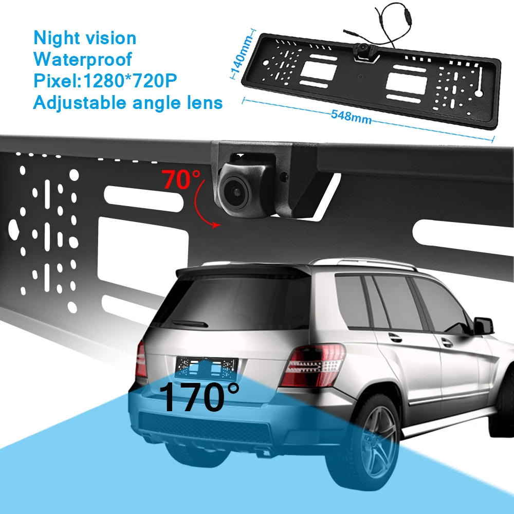 Hanging Type 720P Car Front & Back View Parking Camera Night Vision Waterproof
