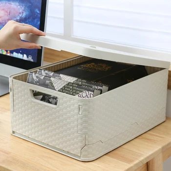 

Multifunction Folding Laundry Basket Organizer Household Clothes Storage Basket Imitation Teng Weaving Car Trunk Recive Box