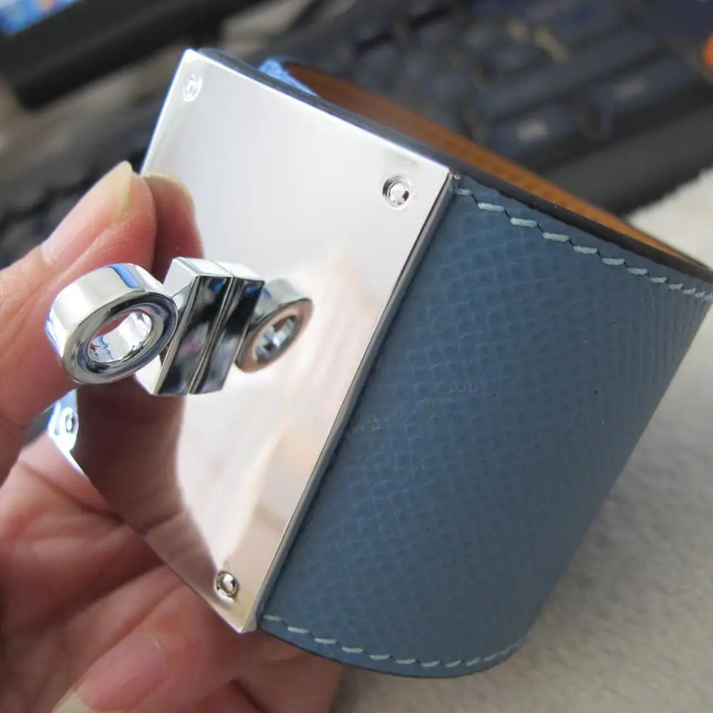 316L Нержавеющая сталь широкий телячья кожа браслет серебро/золото Цвет Панк ювелирные изделия для женщин