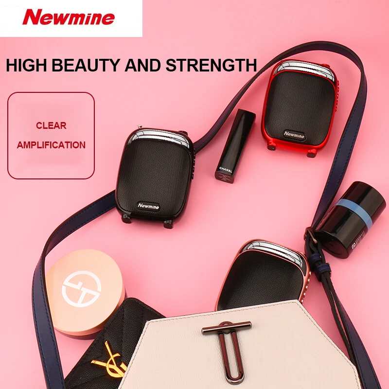 Newmine K30 Мини голосовой усилитель проводной/беспроводной микрофон музыкальный плеер FM USB телефон AUX для учителя гид MP3 динамик